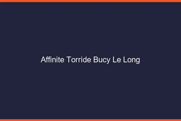 Affinite Torride Bucy-le-Long