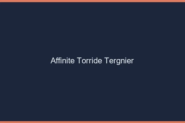 Affinite Torride Tergnier