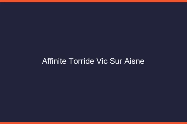 Affinite Torride Vic-sur-Aisne