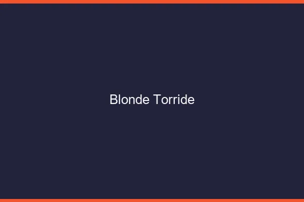 Blonde torride