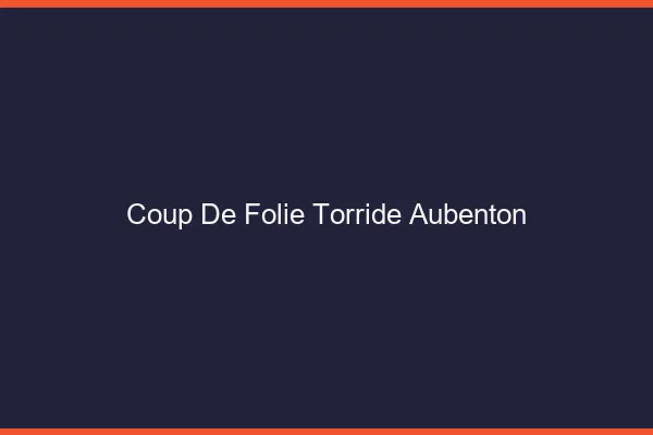 Coup de Folie Torride Aubenton