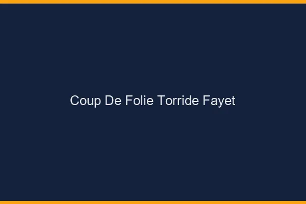 Coup de Folie Torride Fayet