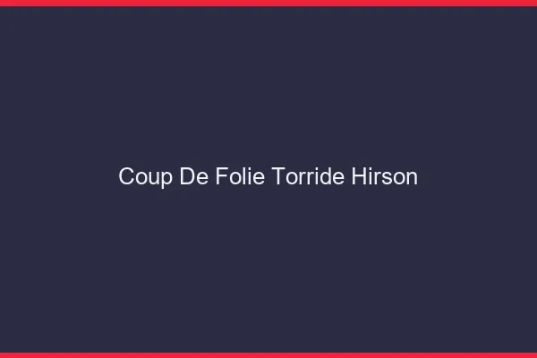 Coup de Folie Torride Hirson