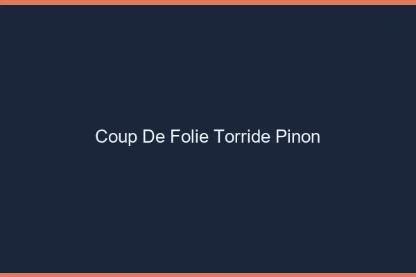Coup de Folie Torride Pinon