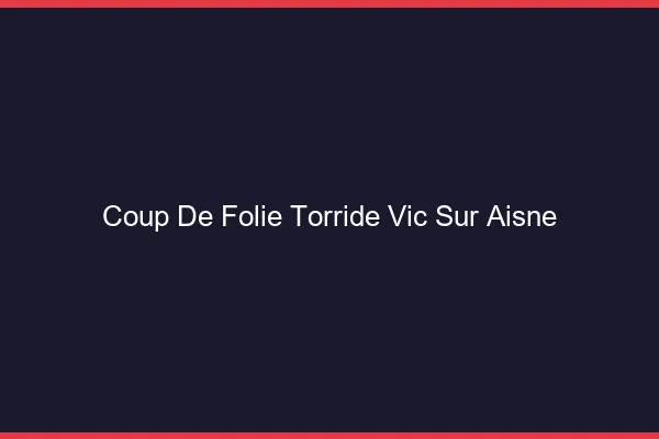 Coup de Folie Torride Vic-sur-Aisne