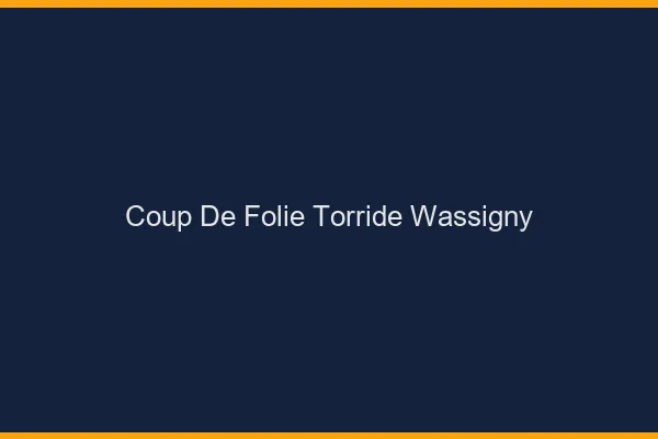 Coup de Folie Torride Wassigny