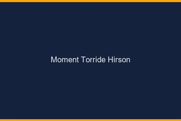 Moment Torride Hirson