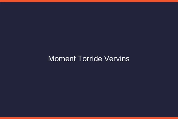Moment Torride Vervins