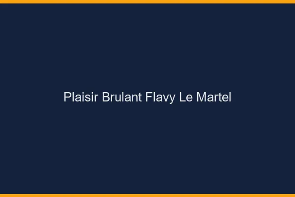 Plaisir Brulant Flavy-le-Martel