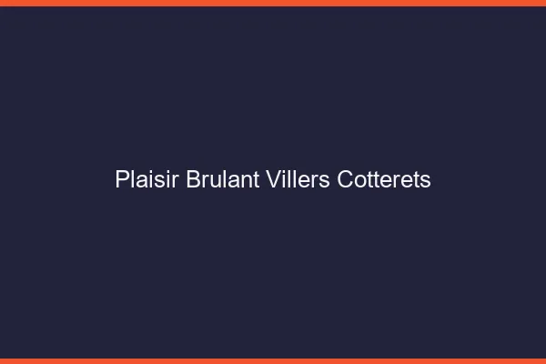 Plaisir Brulant Villers-Cotterets