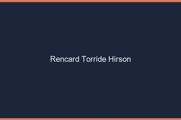 Rencard Torride Hirson